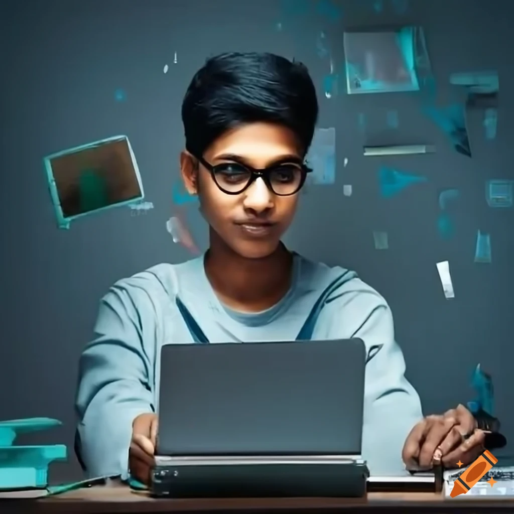 teacher sitting in front of computer getting ideas
